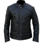 Men's Classic Bomber Leather Jacket