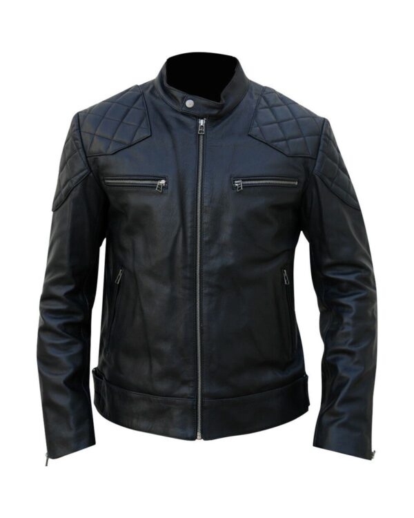 Men's Classic Bomber Leather Jacket